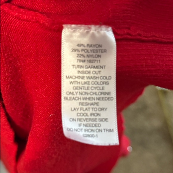 Liz Claiborne Red Embellished Sweater - Picture 4 of 6